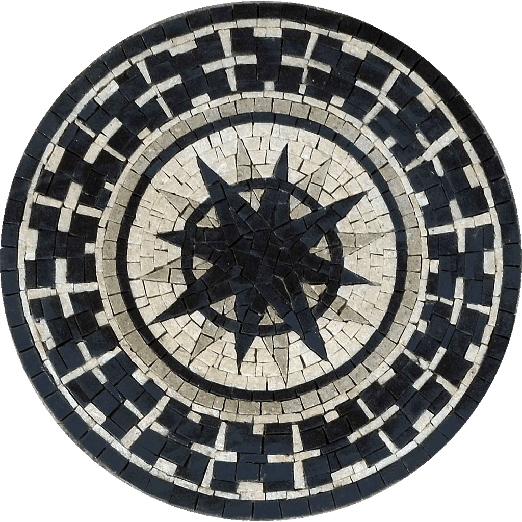Vega - Celestial Compass Mosaic Medallion