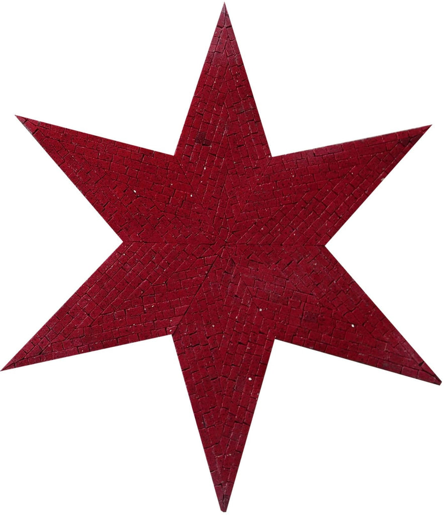 Arte em mosaico de estrela de 6 pontas