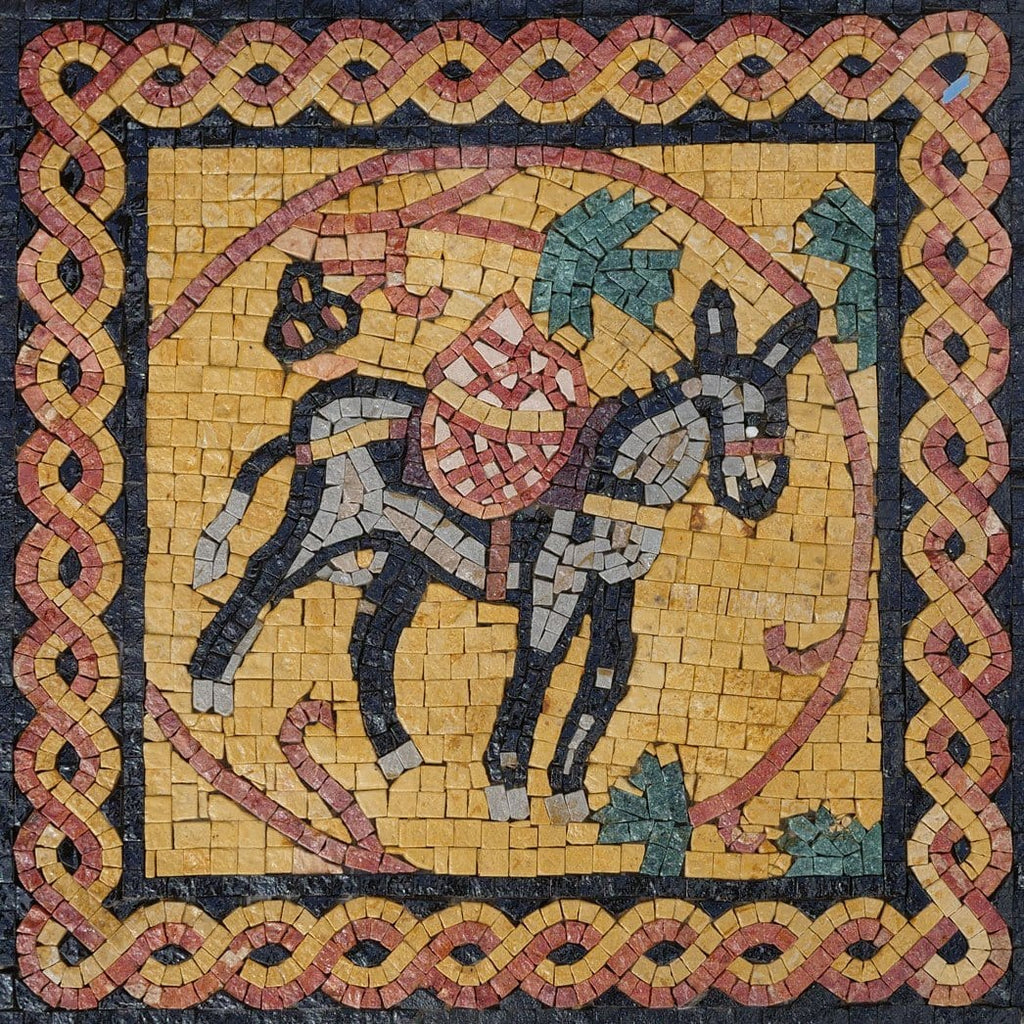 Design de mosaico de animais - arte em mosaico