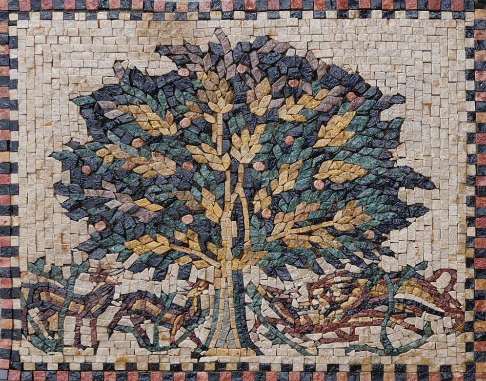 Albero e gazzelle - Arte del mosaico