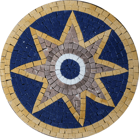 Marble Floral Medallion - Flower Eye