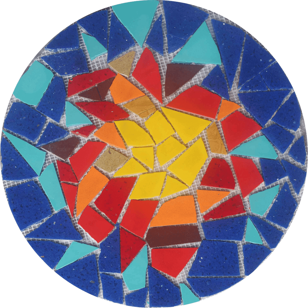 Medalhão Mosaico Personalizado - Piezas de Colores