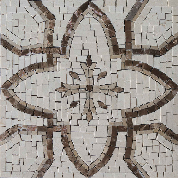 Earthy Floral Mosaic Motif