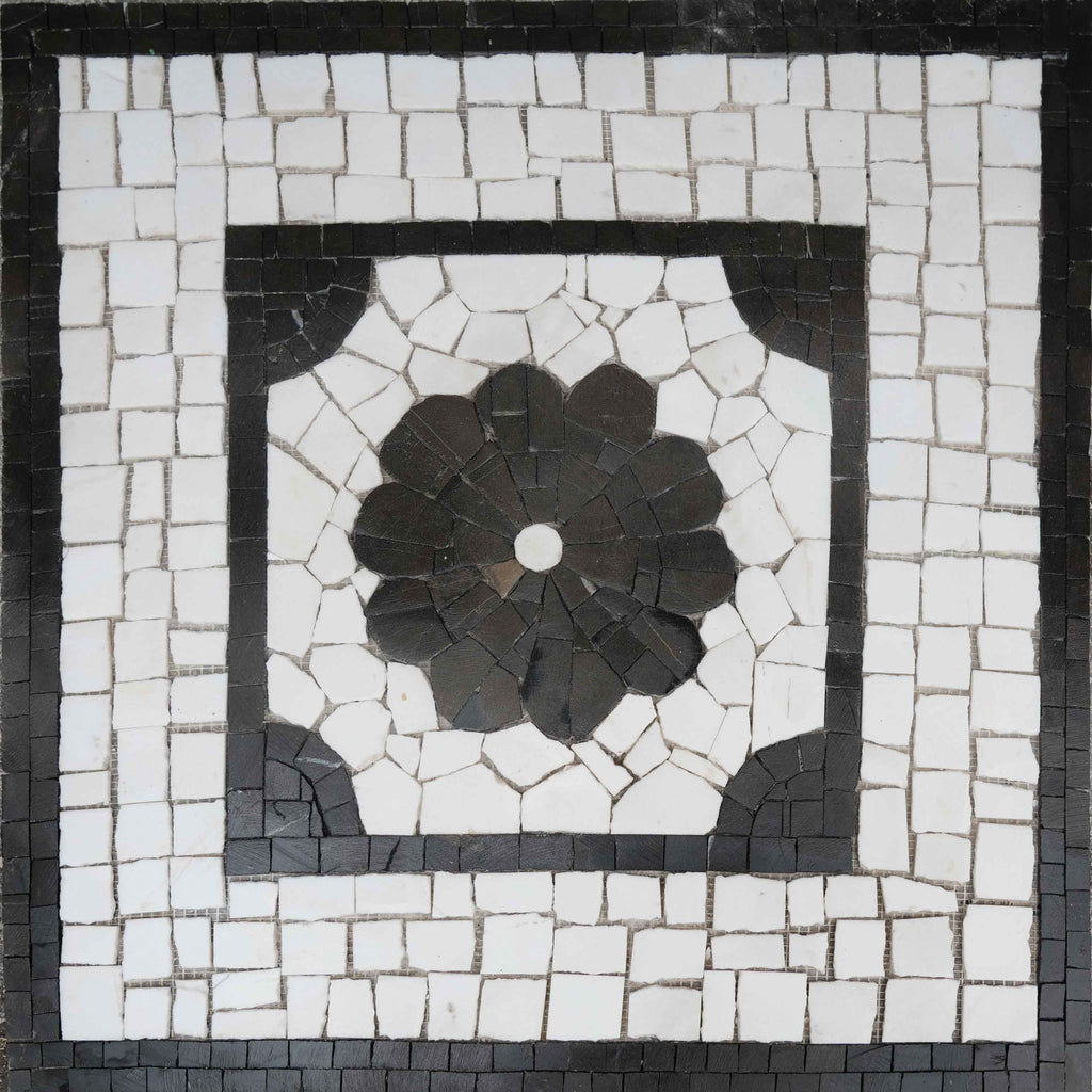 Mosaic Artwork - Black & White Mosaic