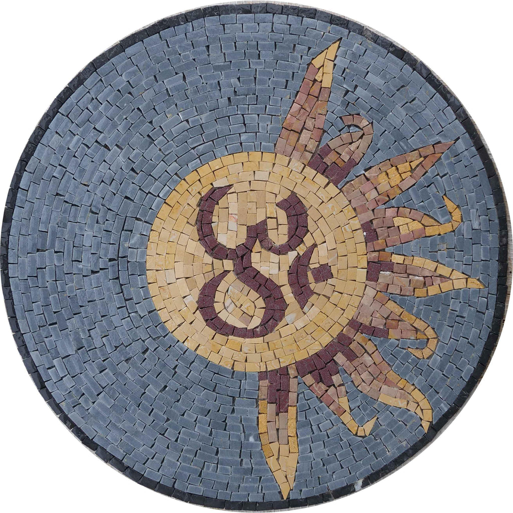 Arte em mosaico de números celestiais