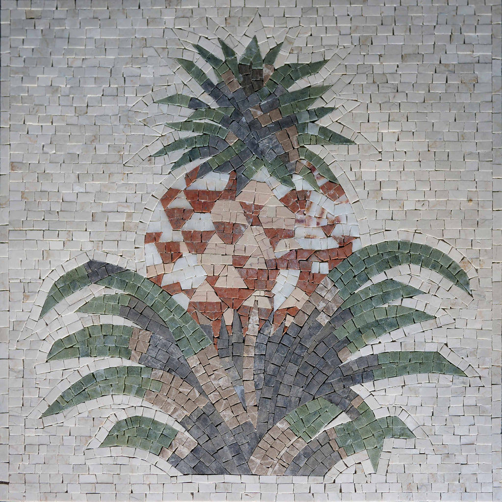 Ananas lumineux - Mosaic Fruit Art | Nourriture et boisson | Mozaïco