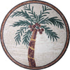 Médaillon Mosaïque Art - Palmiers