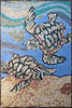 Mosaico de tortugas marinas
