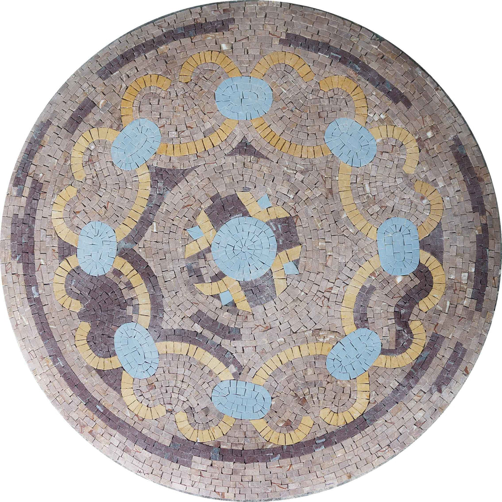 Medalhão de Mosaico Roxo - Alessa