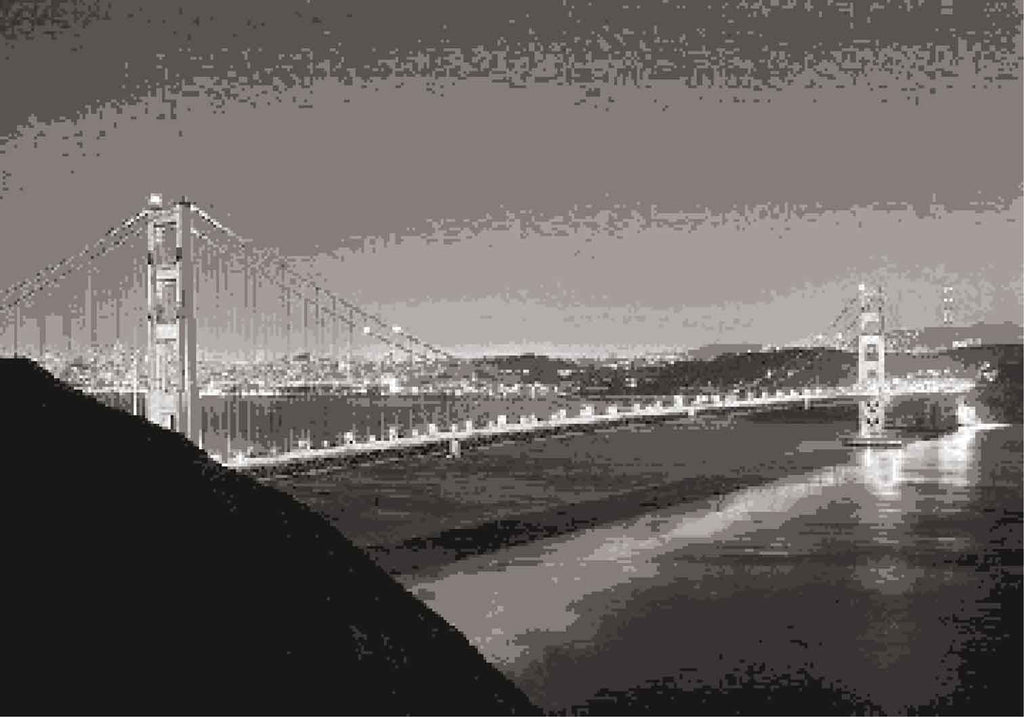 Mosaicos de píxeles del puente de San Francisco