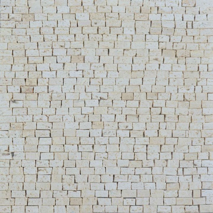 Feuille de marbre mosaïque - Travertino Beige