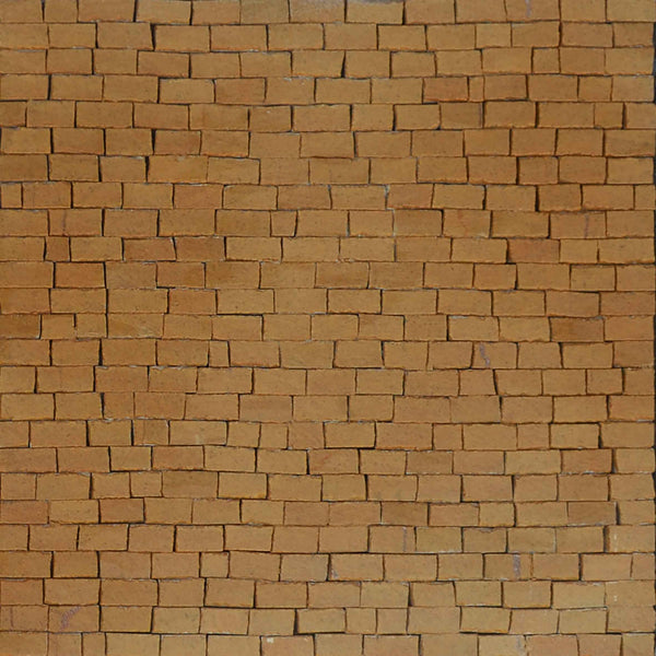 Brick Pattern - Giallo Reale Marble Art Sheet - Mesh Backing