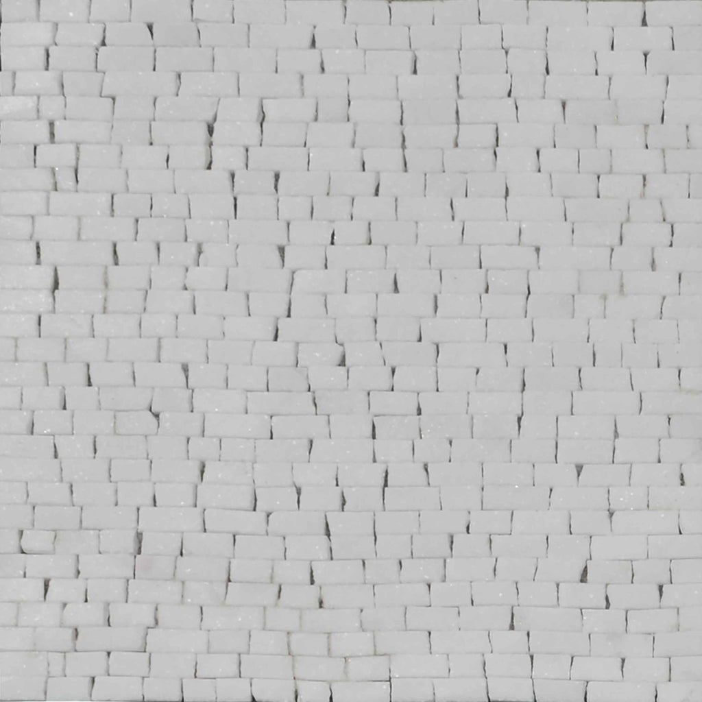 Mosaik-Marmorplatte - Thassos White