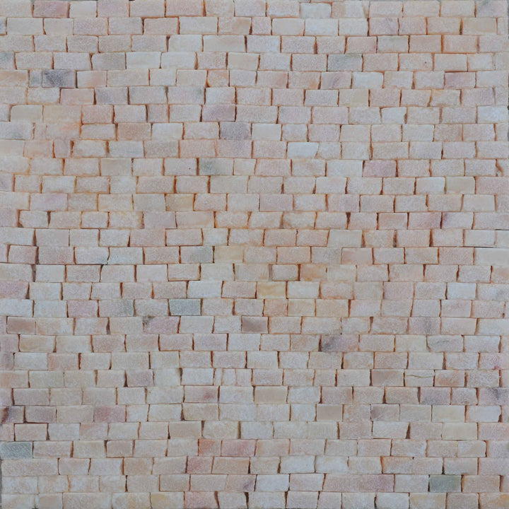Mosaico Foglio di Marmo - Rosa Aurore