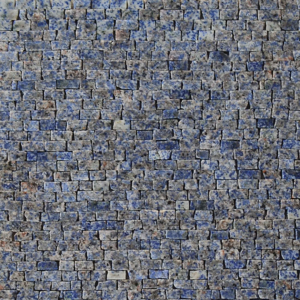 Folha de mosaico de mármore - Azul Bahia