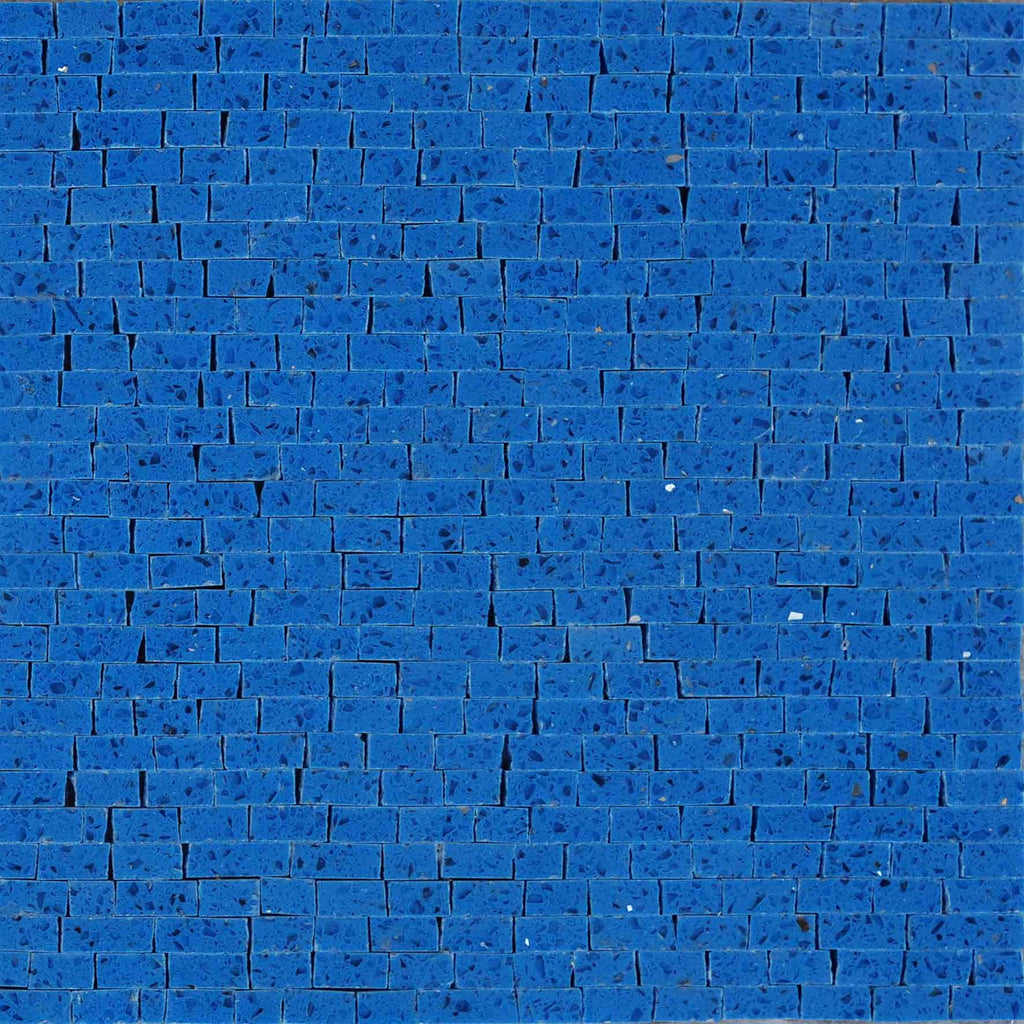 Foglio di quarzo mosaico - Prisma blu
