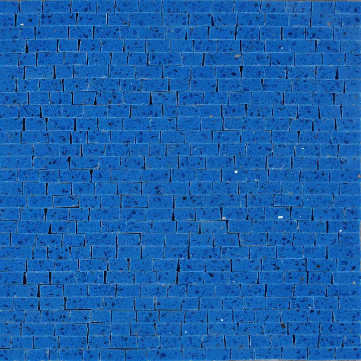Foglio di quarzo mosaico - Prisma blu