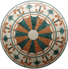 Mardi Gras Waterjet Mosaic Medallion
