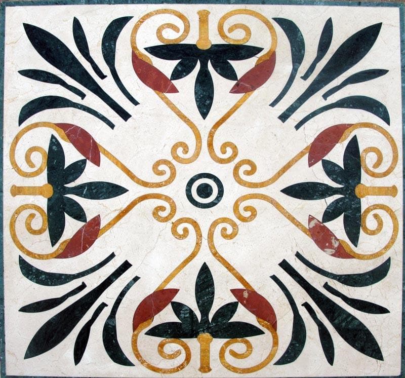 Nadja - Mosaico de chorro de agua floral | Flores Y Arboles | Mozaico
