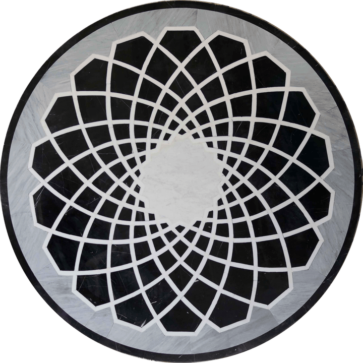 Luna - Waterjet Mosaic Medallion