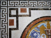 Obra de mosaico - Medallón de pavo real