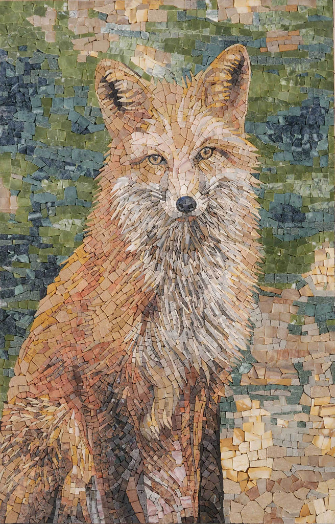 Arte em mosaico de animais - Le Renard