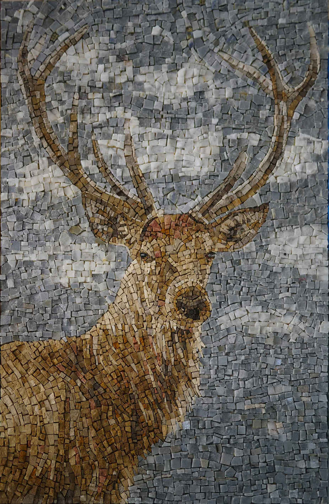Art de la mosaïque animale - Le cerf