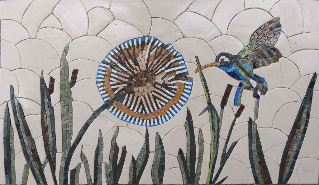 Mosaïque Oiseaux - Colibri Bleu