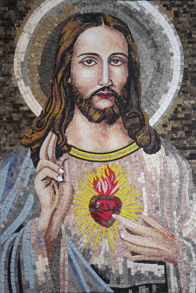 Christian Mosaic - Jesus's Sacred Heart
