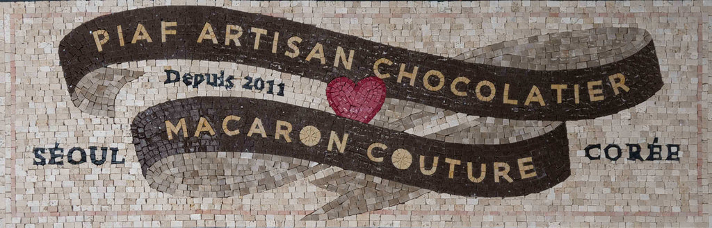 Arte em mosaico personalizado - Artisan Chocolatier