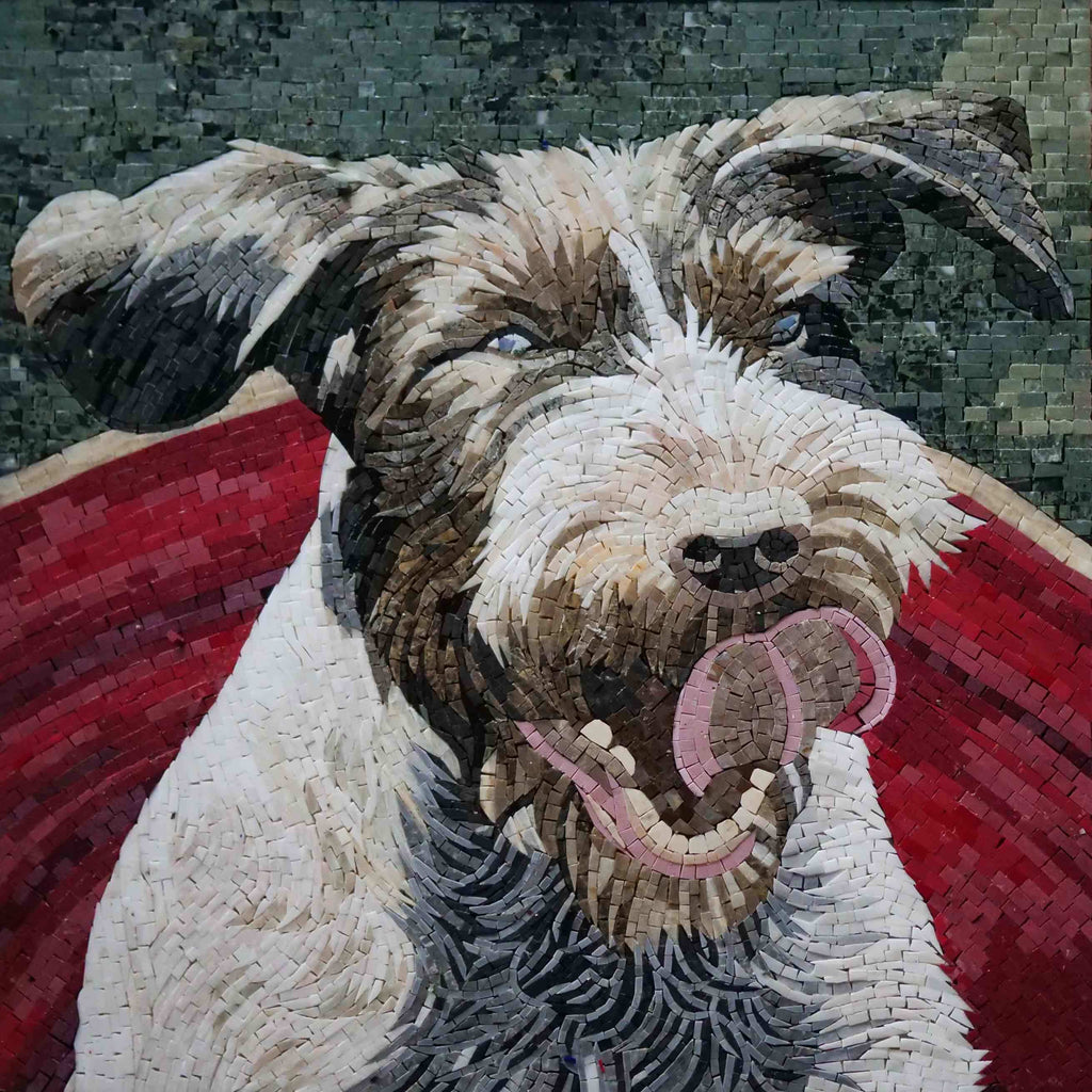 Design Animal em Mosaico - Mural de Cachorro