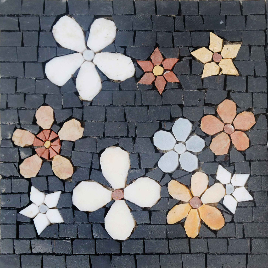 Coin floral - Oeuvre de mosaïque