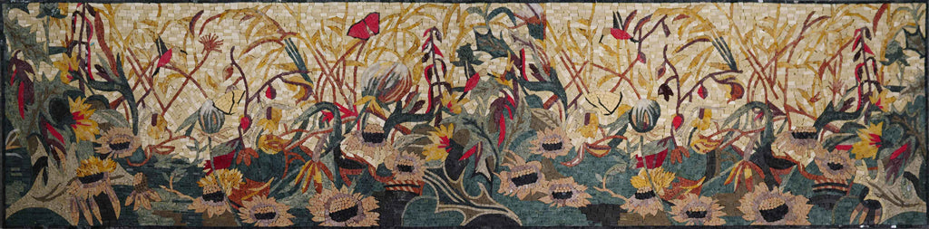 Arte del mosaico de flores - Flores de la selva