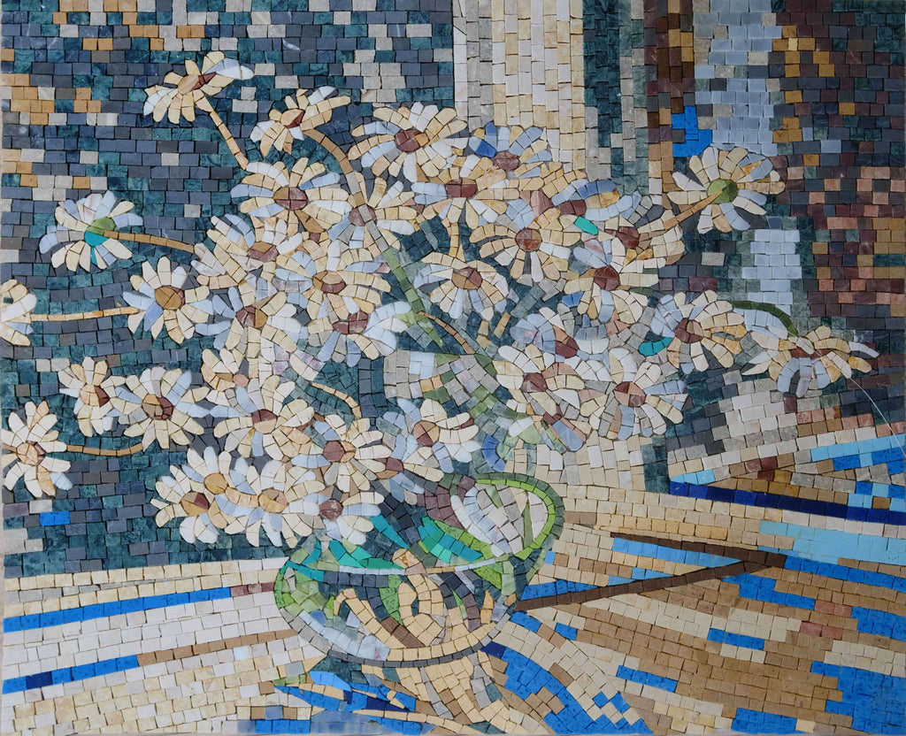 Flower Mosaic - The Yellow Bouquet Vase
