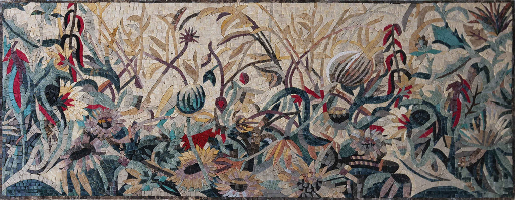 Mosaico de flores - Flores de la naturaleza salvaje