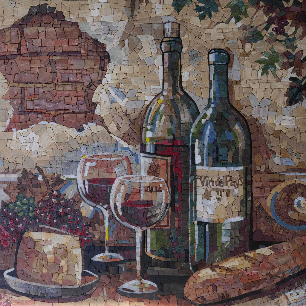 Arte del mosaico gastronómico - Noche de vino y queso