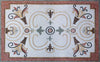Arte em mosaico geométrico - flor de lis e buquês