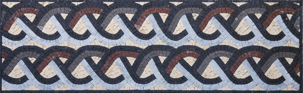 Geometric Mosaic Art - The Roman Ropes | Geometric | Mozaico