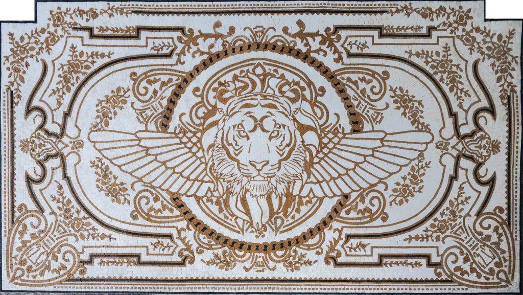 Arte em mosaico geométrico - Asas de Tigre