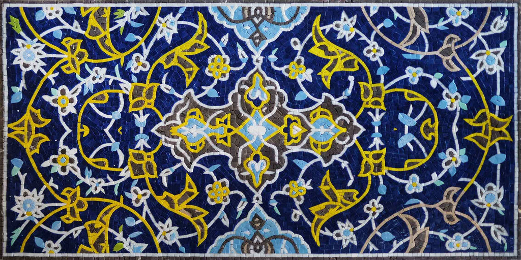Mosaico geométrico - Obra de mosaico
