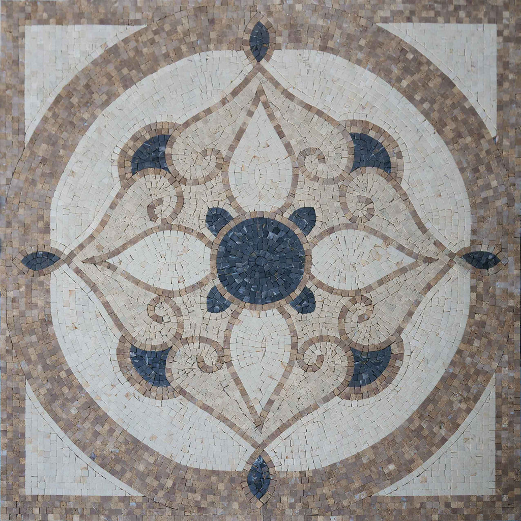 Geometric Mosaic Tile - Neutral Afya | Geometric | Mozaico