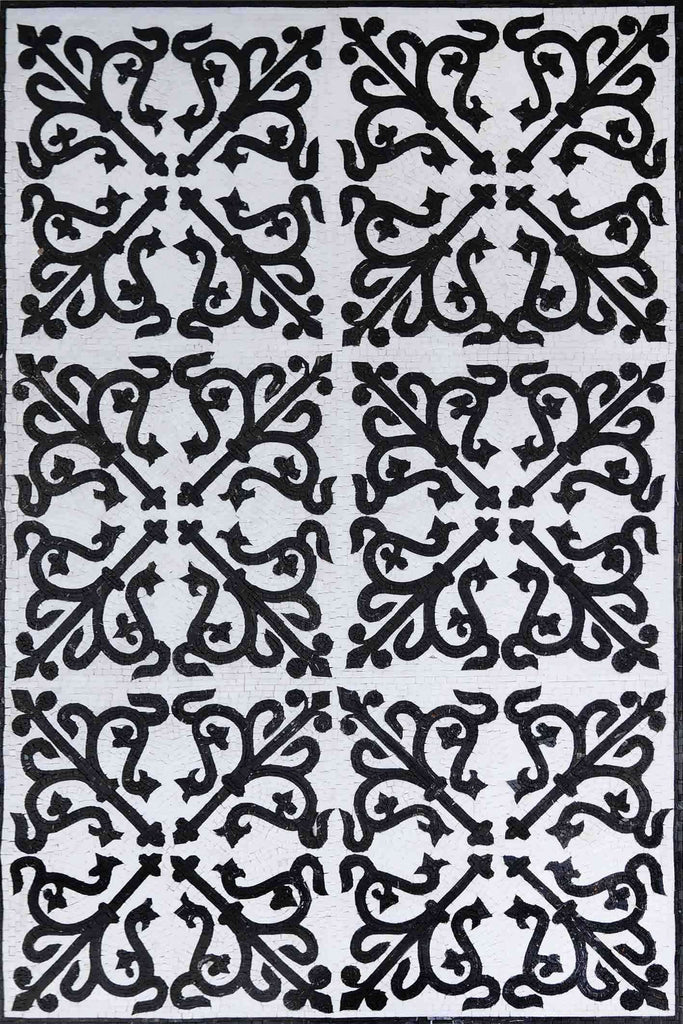 Mosaico en blanco y negro - Arte geométrico