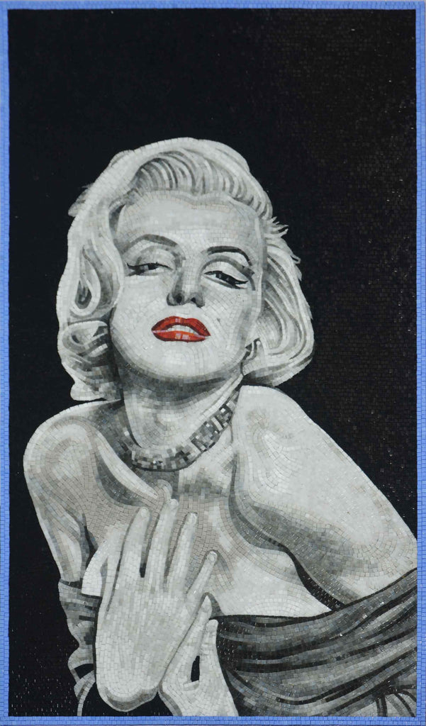 Arte em mosaico de vidro - Marilyn Monroe