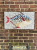 Wunderschöne Mosaikfliesenkunst aus Fischmarmor