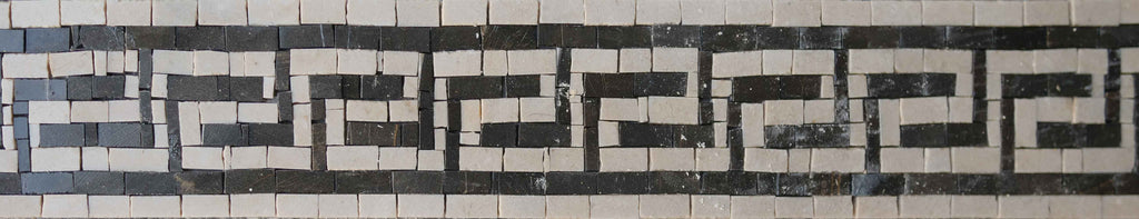 Meandros - borde de mosaico de llaves griegas