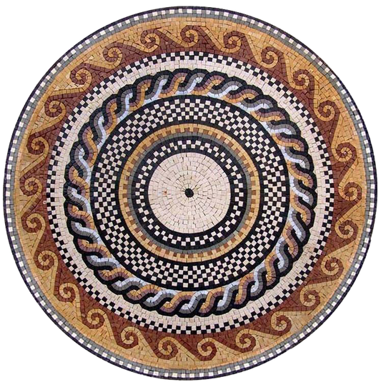 Roman Mosaic Art Medallion - Horatio II