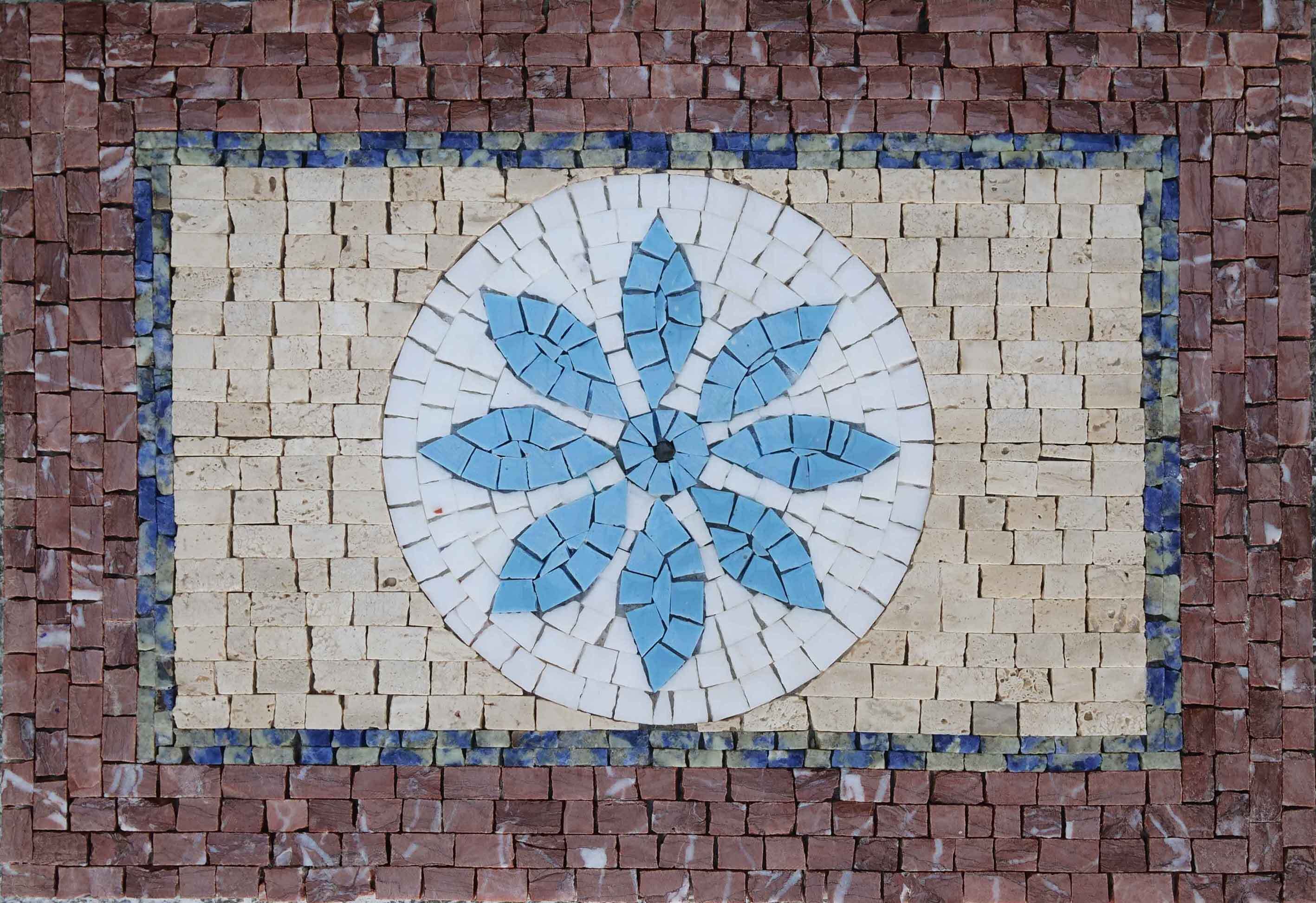 Mosaic Art - Blue Flower | Geometric | Mozaico
