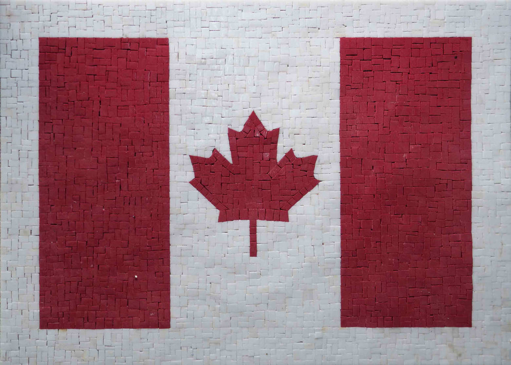 Arte mosaico - Bandera de Canadá