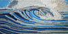 Arte em mosaico - Ondas azuis sombrias