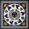 O medalhão da uva - arte em pedra em mosaico